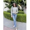 imageZeagoo Womens Sweaters 2024 Long Sleeve Crew Neck Lightweight Pullover Knitted Fall Fashion TopsLight Grey