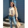 imageZeagoo Womens Sweaters 2024 Long Sleeve Crew Neck Lightweight Pullover Knitted Fall Fashion TopsLight Khaki