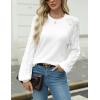 imageZeagoo Womens Sweaters 2024 Long Sleeve Crew Neck Lightweight Pullover Knitted Fall Fashion TopsWhite