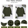 imageZeagoo Womens Sweaters Cute Long Sleeve Off The Shoulder Pullover Tops Hollow Out Crochet Dressy Casual OutfitsAarmy Green