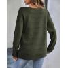 imageZeagoo Womens Sweaters Cute Long Sleeve Off The Shoulder Pullover Tops Hollow Out Crochet Dressy Casual OutfitsAarmy Green