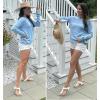 imageZeagoo Womens Sweaters Cute Long Sleeve Off The Shoulder Pullover Tops Hollow Out Crochet Dressy Casual OutfitsAbaby Blue