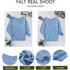 imageZeagoo Womens Sweaters Cute Long Sleeve Off The Shoulder Pullover Tops Hollow Out Crochet Dressy Casual OutfitsAbaby Blue