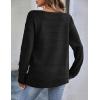 imageZeagoo Womens Sweaters Cute Long Sleeve Off The Shoulder Pullover Tops Hollow Out Crochet Dressy Casual OutfitsAblack