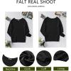 imageZeagoo Womens Sweaters Cute Long Sleeve Off The Shoulder Pullover Tops Hollow Out Crochet Dressy Casual OutfitsAblack