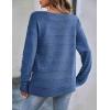 imageZeagoo Womens Sweaters Cute Long Sleeve Off The Shoulder Pullover Tops Hollow Out Crochet Dressy Casual OutfitsAblue