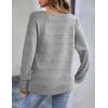 imageZeagoo Womens Sweaters Cute Long Sleeve Off The Shoulder Pullover Tops Hollow Out Crochet Dressy Casual OutfitsAgray