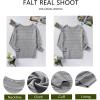 imageZeagoo Womens Sweaters Cute Long Sleeve Off The Shoulder Pullover Tops Hollow Out Crochet Dressy Casual OutfitsAgray