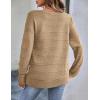 imageZeagoo Womens Sweaters Cute Long Sleeve Off The Shoulder Pullover Tops Hollow Out Crochet Dressy Casual OutfitsAkhaki