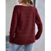 imageZeagoo Womens Sweaters Cute Long Sleeve Off The Shoulder Pullover Tops Hollow Out Crochet Dressy Casual OutfitsAwine Red