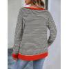 imageZeagoo Womens Sweaters Cute Long Sleeve Off The Shoulder Pullover Tops Hollow Out Crochet Dressy Casual OutfitsBlack Stripe