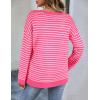 imageZeagoo Womens Sweaters Cute Long Sleeve Off The Shoulder Pullover Tops Hollow Out Crochet Dressy Casual OutfitsHot Pink Stripe