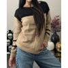 imageZeagoo Womens Sweaters Cute Long Sleeve Off The Shoulder Pullover Tops Hollow Out Crochet Dressy Casual OutfitsMocha Brownblack