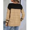 imageZeagoo Womens Sweaters Cute Long Sleeve Off The Shoulder Pullover Tops Hollow Out Crochet Dressy Casual OutfitsMocha Brownblack