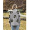 imageZeagoo Womens Turtleneck Sweater 2024 Fall Winter Chunky Knitted Pullover High Low Hem Trendy Basic Jumper TopApricot Flower