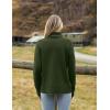 imageZeagoo Womens Turtleneck Sweater 2024 Fall Winter Chunky Knitted Pullover High Low Hem Trendy Basic Jumper TopArmy Green