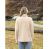 imageZeagoo Womens Turtleneck Sweater 2024 Fall Winter Chunky Knitted Pullover High Low Hem Trendy Basic Jumper TopBeige