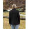 imageZeagoo Womens Turtleneck Sweater 2024 Fall Winter Chunky Knitted Pullover High Low Hem Trendy Basic Jumper TopBlack