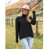 imageZeagoo Womens Turtleneck Sweater 2024 Fall Winter Chunky Knitted Pullover High Low Hem Trendy Basic Jumper TopBlack