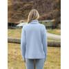 imageZeagoo Womens Turtleneck Sweater 2024 Fall Winter Chunky Knitted Pullover High Low Hem Trendy Basic Jumper TopBlue