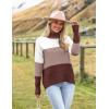 imageZeagoo Womens Turtleneck Sweater 2024 Fall Winter Chunky Knitted Pullover High Low Hem Trendy Basic Jumper TopMulticolored