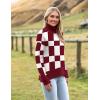imageZeagoo Womens Turtleneck Sweater 2024 Fall Winter Chunky Knitted Pullover High Low Hem Trendy Basic Jumper TopPlumplaid