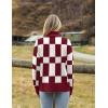imageZeagoo Womens Turtleneck Sweater 2024 Fall Winter Chunky Knitted Pullover High Low Hem Trendy Basic Jumper TopPlumplaid
