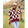 imageZeagoo Womens Turtleneck Sweater 2024 Fall Winter Chunky Knitted Pullover High Low Hem Trendy Basic Jumper TopPlumplaid