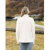 imageZeagoo Womens Turtleneck Sweater 2024 Fall Winter Chunky Knitted Pullover High Low Hem Trendy Basic Jumper TopWhite