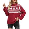 imageZeagoo Sweaters for Women 2025 Fashion Trendy Long Sleeve Turtleneck Pullover Lantern Knit Sweater TopsSd17