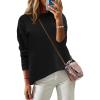 imageZeagoo Sweaters for Women Fall Outfits Trendy 2024 Long Sleeve Crew Neck Knit Pullover Sweater TopsBsolid Black Long Sleeve