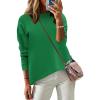 imageZeagoo Sweaters for Women Fall Outfits Trendy 2024 Long Sleeve Crew Neck Knit Pullover Sweater TopsBsolid Green Long Sleeve
