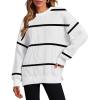 Black Striped White Color Blocked