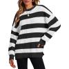 Small Black Striped Color Bloack White