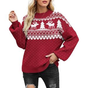 imageZeagoo Sweaters for Women 2025 Fashion Trendy Long Sleeve Turtleneck Pullover Lantern Knit Sweater TopsSd17