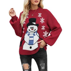 imageZeagoo Sweaters for Women 2025 Fashion Trendy Long Sleeve Turtleneck Pullover Lantern Knit Sweater TopsSd19