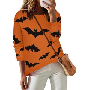 imageZeagoo Sweaters for Women Fall Outfits Trendy 2024 Long Sleeve Crew Neck Knit Pullover Sweater TopsHalloween