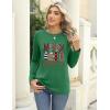 imageZeagoo 3 Pack Long Sleeve Shirts for Women Casual Soft Crewneck Basic Tee Tops Fall Outfit ClothesA Christmas Green1 Piece