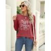 imageZeagoo 3 Pack Long Sleeve Shirts for Women Casual Soft Crewneck Basic Tee Tops Fall Outfit ClothesA Christmas Red1 Piece
