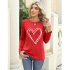imageZeagoo 3 Pack Long Sleeve Shirts for Women Casual Soft Crewneck Basic Tee Tops Fall Outfit ClothesA Heart1 Piece