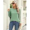 imageZeagoo 3 Pack Long Sleeve Shirts for Women Casual Soft Crewneck Basic Tee Tops Fall Outfit ClothesBlacklight Greenmaroon
