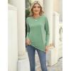 imageZeagoo 3 Pack Long Sleeve Shirts for Women Casual Soft Crewneck Basic Tee Tops Fall Outfit ClothesBlackwhitelight Green