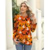 imageZeagoo 3 Pack Long Sleeve Shirts for Women Casual Soft Crewneck Basic Tee Tops Fall Outfit ClothesHalloween Orange1 Piece