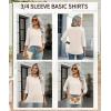 imageZeagoo Tops for Women 3 Pack 34 Sleeve Crewneck Cute Basics Tees Casual Fashion Spring Summer T Shirts Business Work Tee TopBlackapricotcoffee