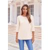 imageZeagoo Tops for Women 3 Pack 34 Sleeve Crewneck Cute Basics Tees Casual Fashion Spring Summer T Shirts Business Work Tee TopBlackapricotcoffee