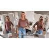 imageZeagoo Tops for Women 3 Pack 34 Sleeve Crewneck Cute Basics Tees Casual Fashion Spring Summer T Shirts Business Work Tee TopBlackapricotcoffee