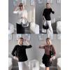 imageZeagoo Tops for Women 3 Pack 34 Sleeve Crewneck Cute Basics Tees Casual Fashion Spring Summer T Shirts Business Work Tee TopBlackwhitecoffee