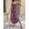 imageZeagoo Womens Casual Sundress Summer Maxi Sleeveless V Neck Split Boho Beach Dress Travel Vacation Dress with PocketsZx255