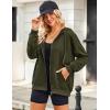 imageZeagoo Womens Lightweight Hoodies Full Zip Up Oversized Sweatshirts with Pockets Long Sleeve Thin Casual Hooded JacketsGreen