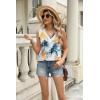 imageZeagoo Womens Summer Tank Tops 2025 V Neck Sleeveless Casual Loose Fit T Shirts Side Split Going Out Tops Tunic1printed Flower